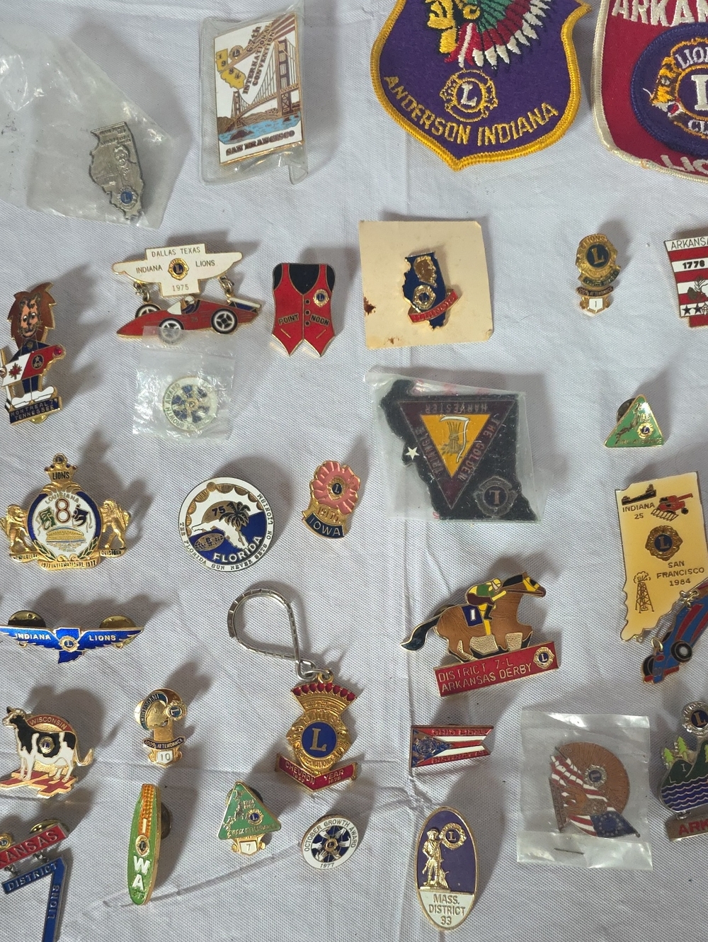 Large Lot VTG Lion's Club Enamel Lapel Pins and Patches‎ 70s/80s - Picture 3 of 4
